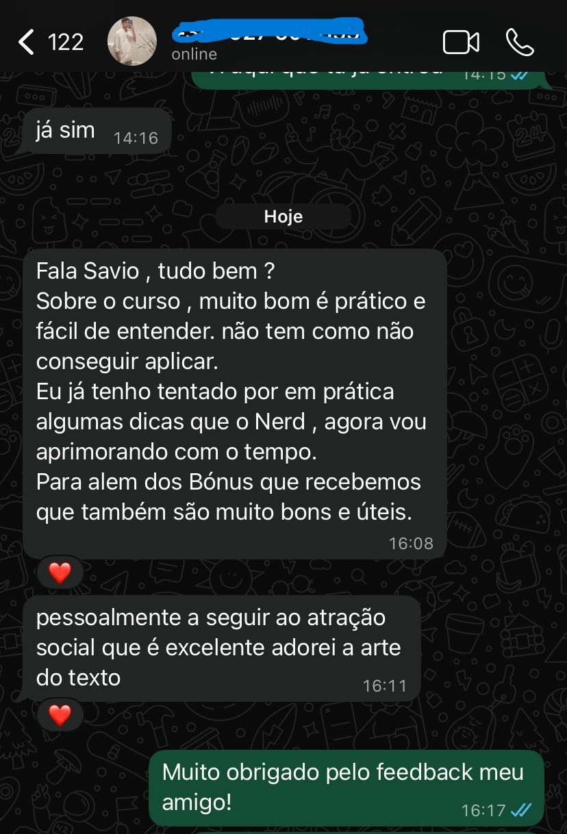 Depoimento sobre o curso prático e bônus Arte do Texto